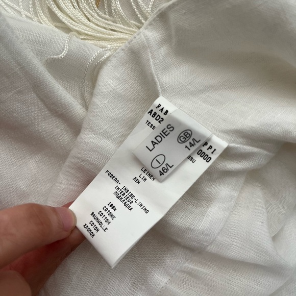 Fabiana Filippi linen dress with fringes size 14/L - Picture 14 of 16